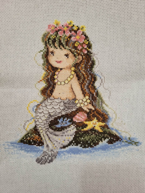 Cross-stitch Little mermaid